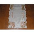 Tapestry Trading Tapestry Trading LY07885-1472 14 x 72 in. Embroidered Harvest Copper Leaves Cutwork Table Runner LY07885/1472